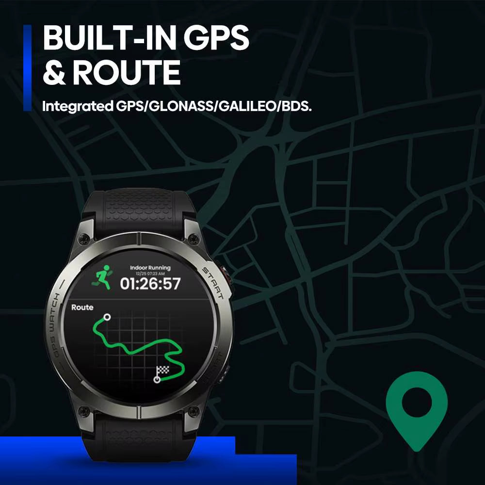 New  Stratos 3 PRO GPS Smart Watch 1.43” HD AMOLED Display Built-In GPS Bluetooth Phone Calls Sports Smartwatch for Men