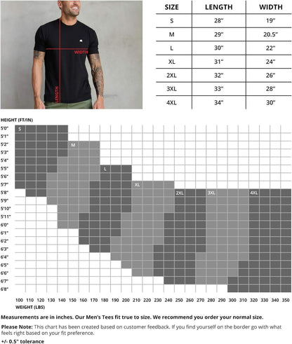 Men'S T-Shirts Soft Cotton Blend Crew Neck Tee S - 4XL Athletic Fit Plain & Logo Basic T-Shirt for Men