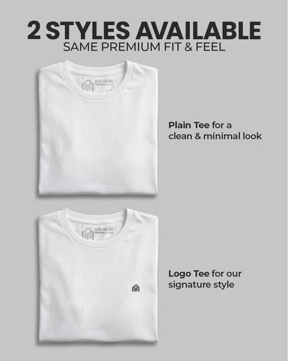 Men'S T-Shirts Soft Cotton Blend Crew Neck Tee S - 4XL Athletic Fit Plain & Logo Basic T-Shirt for Men